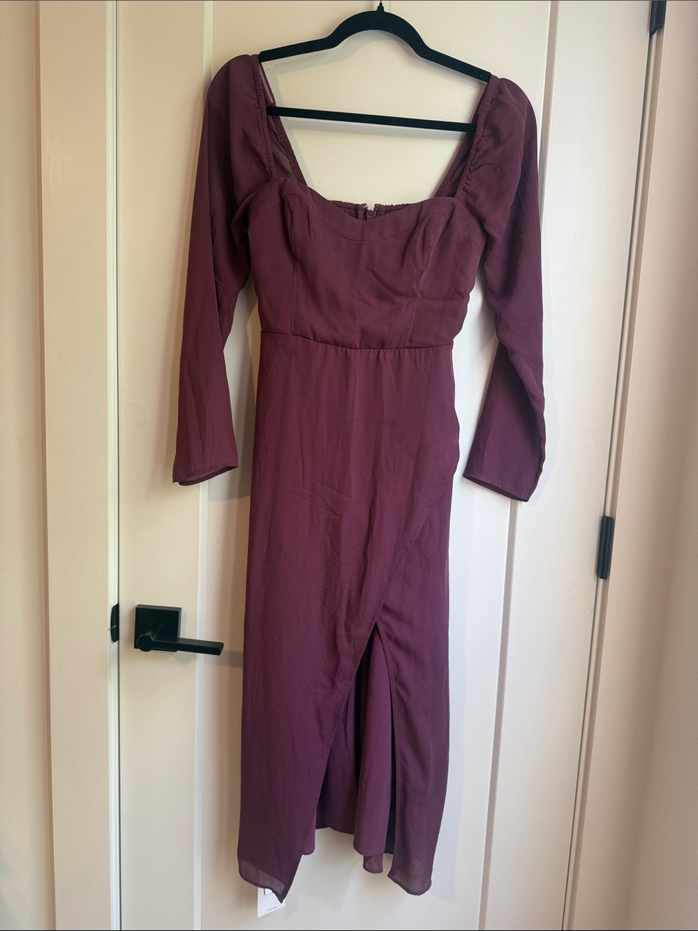 Abercrombie & Fitch Camille Midi Dress with Front Slit